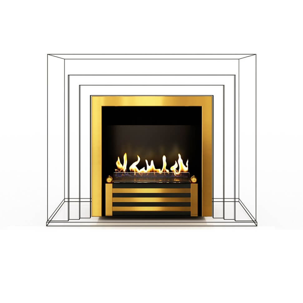 Биокамин в мраморном портале Firezo Elegante, стандарт