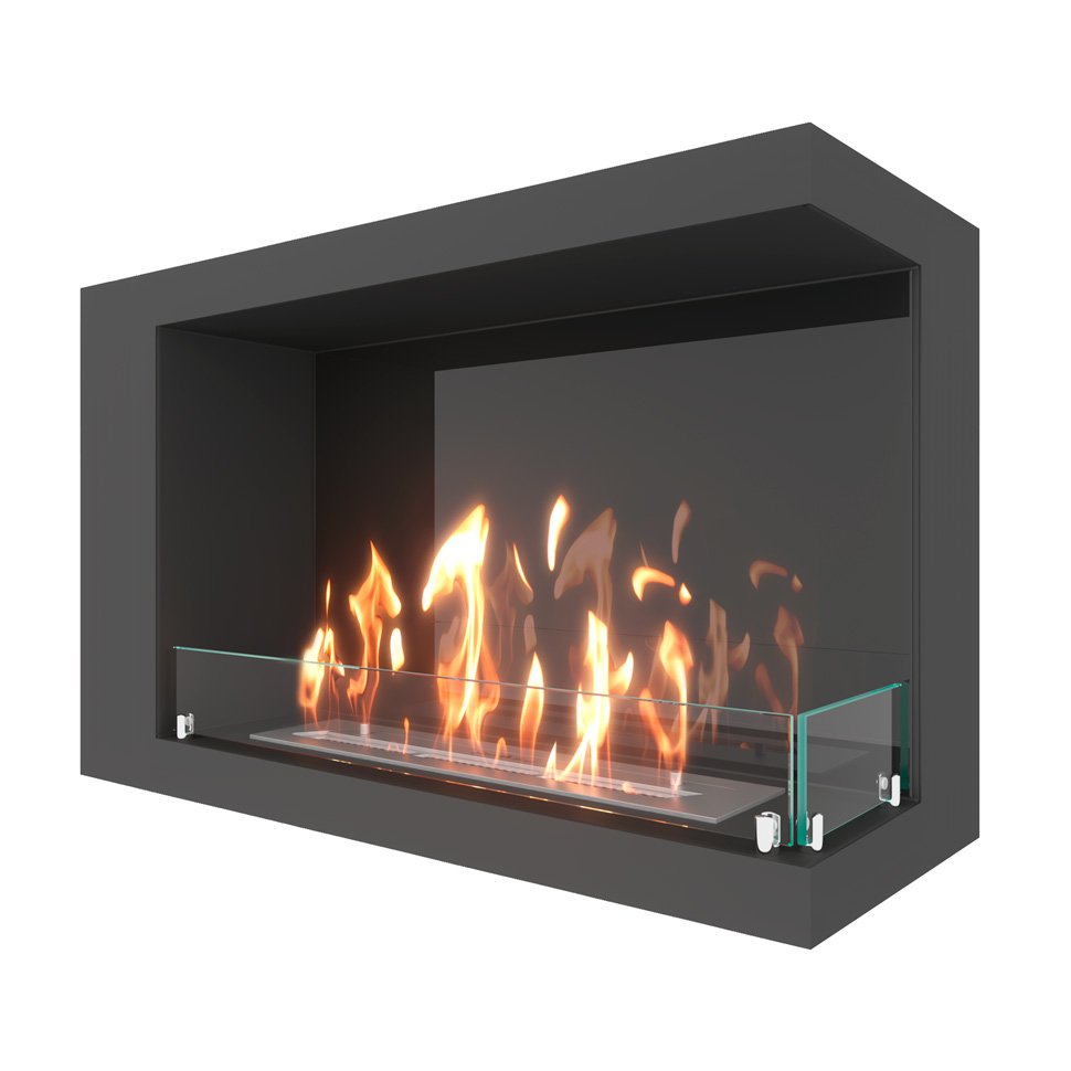 Биокамин угловой SteelHeat LONG 800 правый
