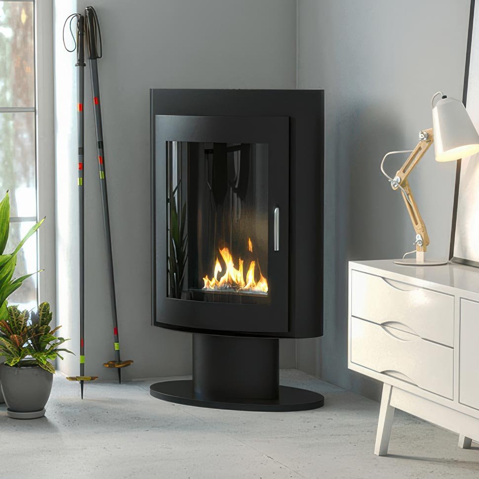 Напольный биокамин с защитным стеклом Elegant BioFire