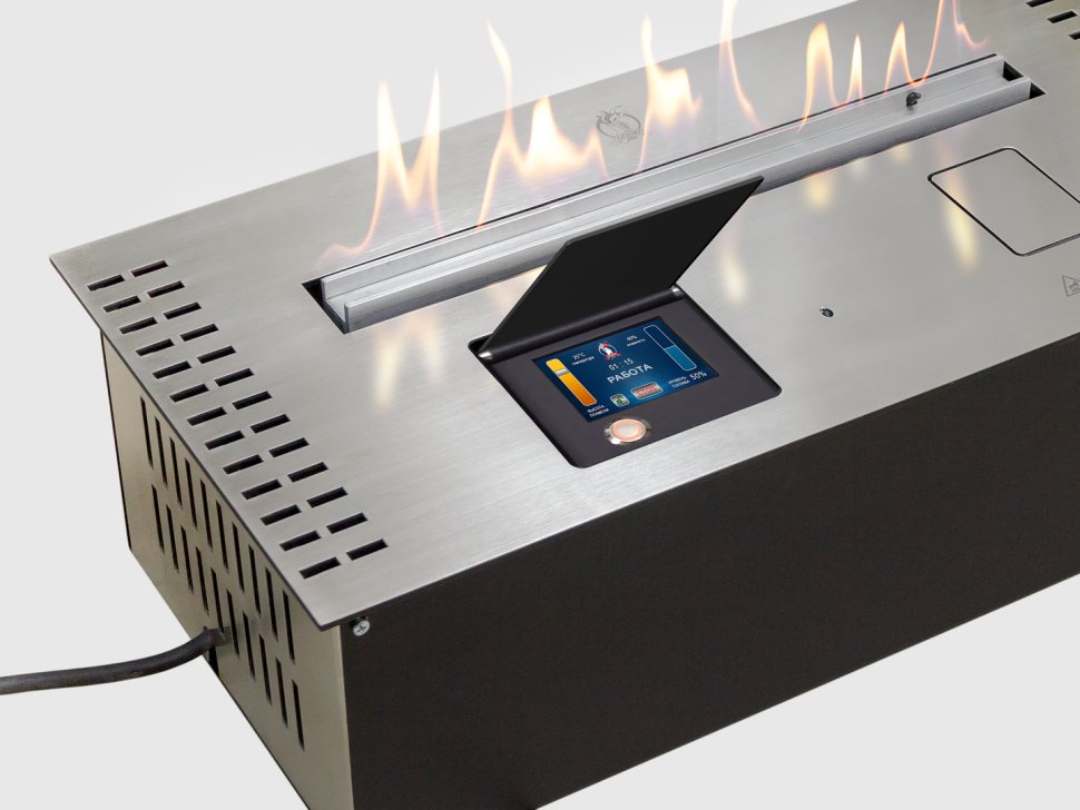 Автоматический биокамин Lux Fire Smart Flame 1300 RC INOX