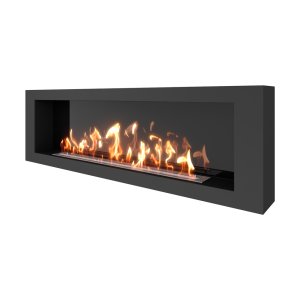 Биокамин SteelHeat WALL LONG 1800 черный