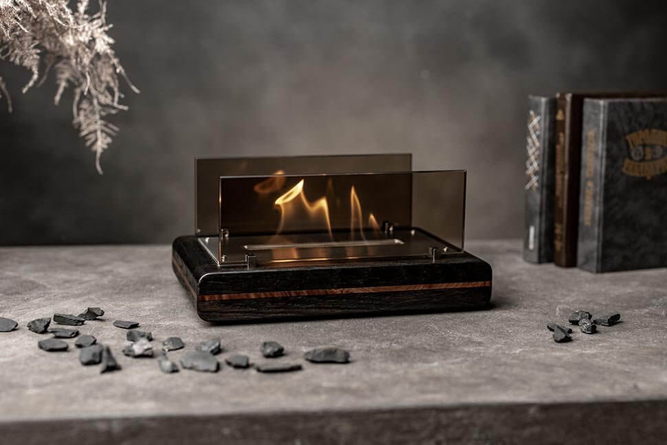Настольный Биокамин Catterheim LIMITED Blackstrobe Walnut