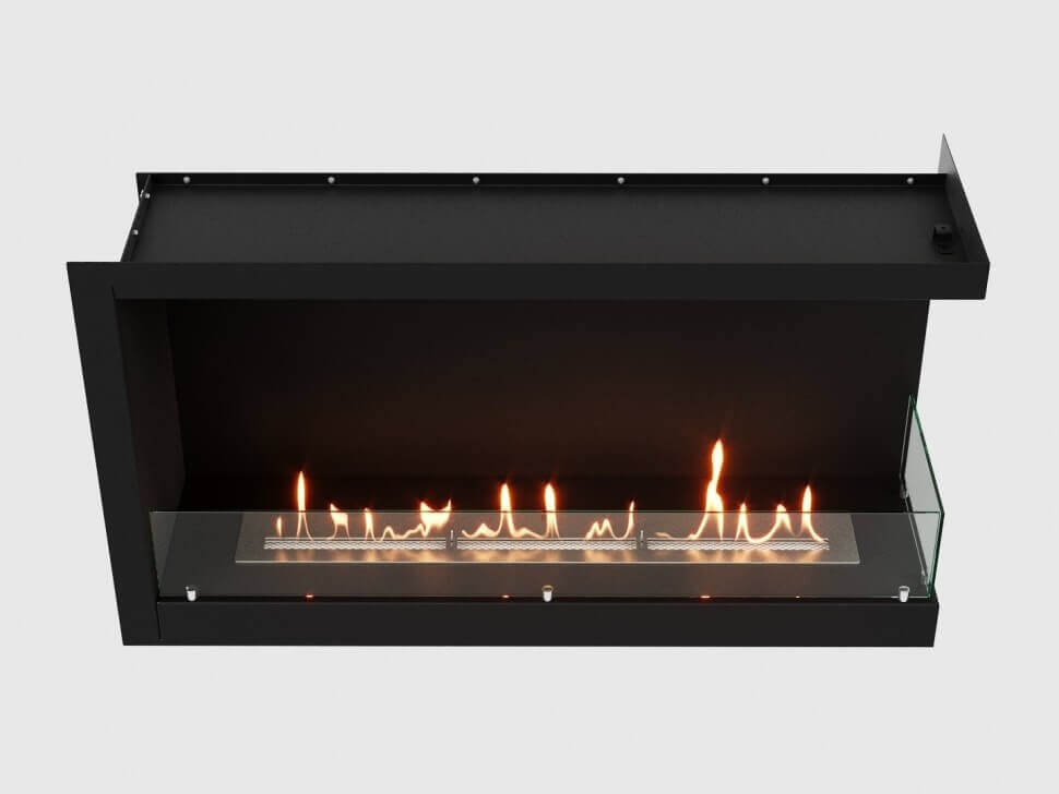 Встроенный биокамин Lux Fire Угловой 1155 М (правый угол)