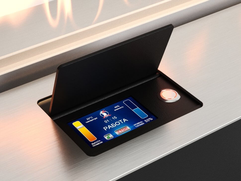 Автоматический биокамин Lux Fire Smart Flame 700 RC INOX