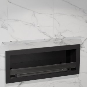 Стеклянная полка для биокамина Opti white 1400