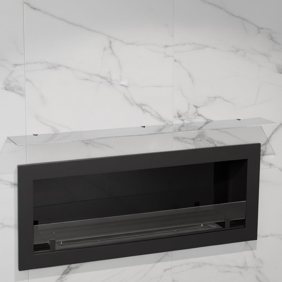 Стеклянная полка для биокамина Opti white 1400