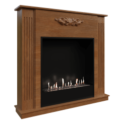 Биокамин в портале Firezo Luxemburg, Темный дуб, стандарт