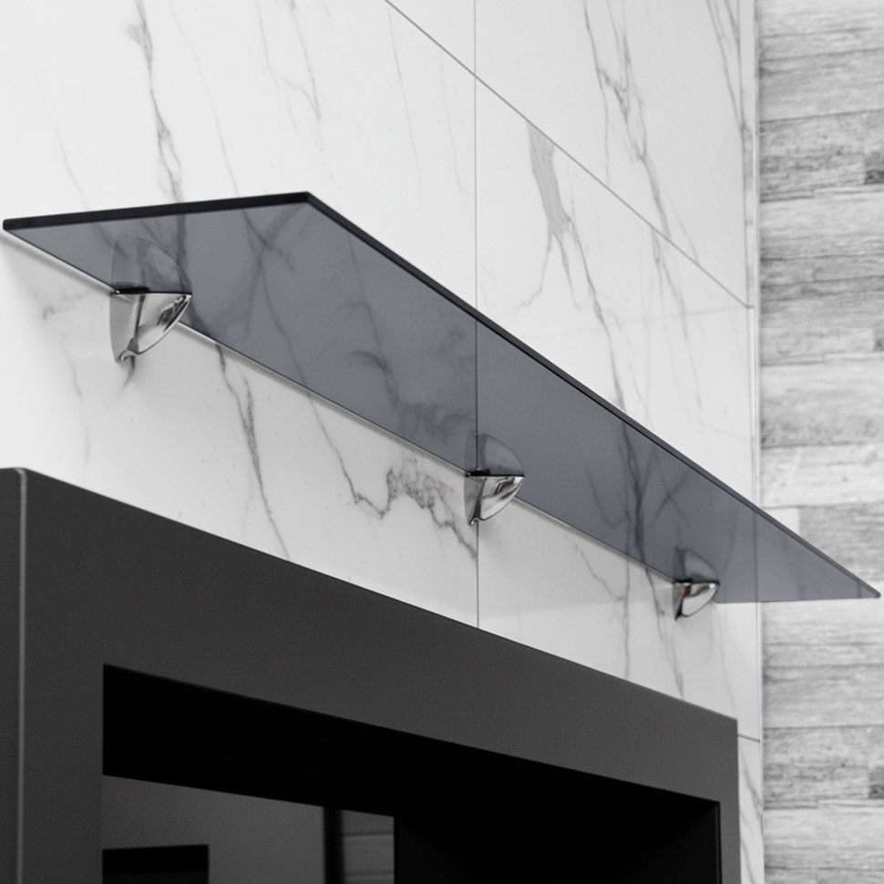Стеклянная полка для биокамина Gray 700