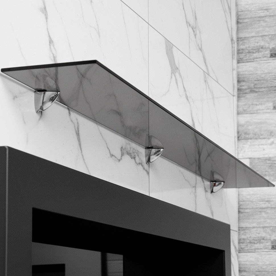 Стеклянная полка для биокамина Bronze 1600